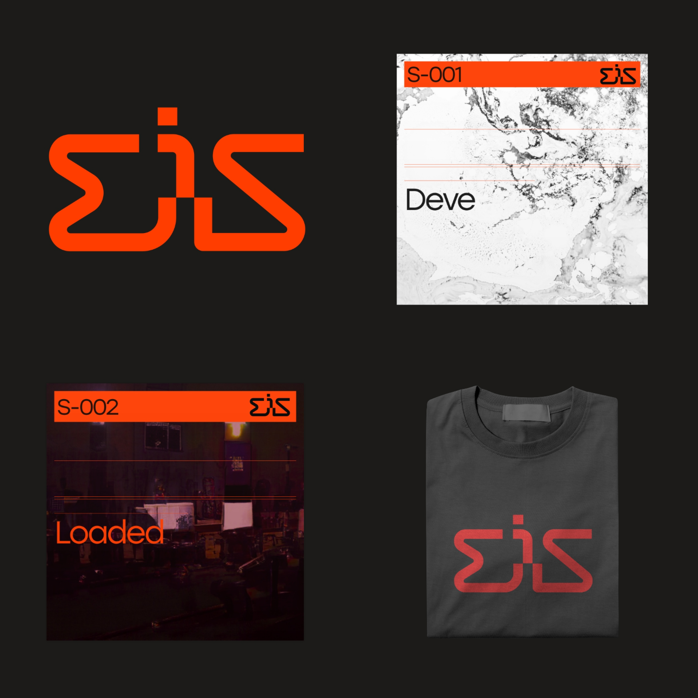 Eis music project branding with cover art and logotypes