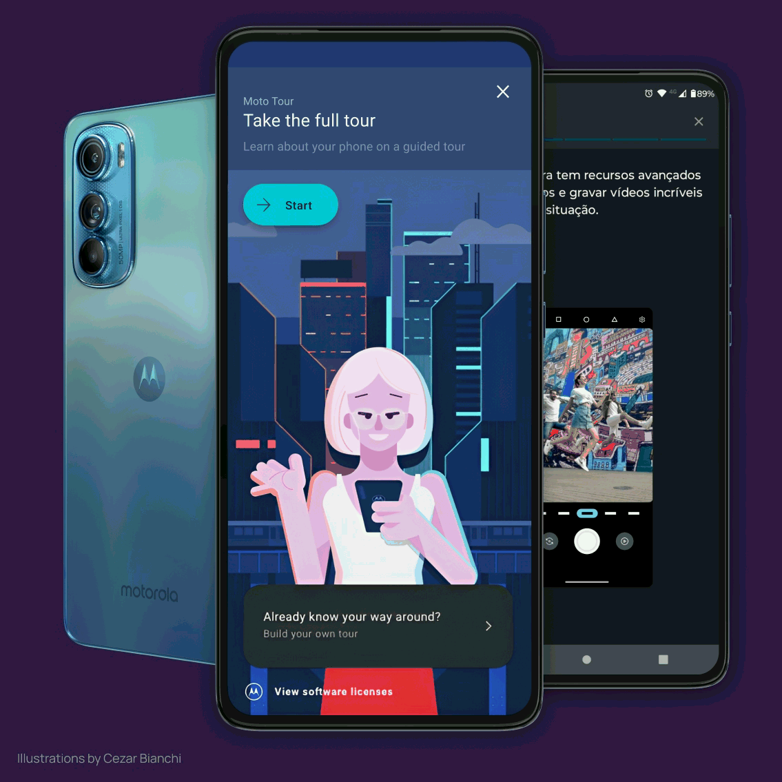Moto Tour app design for Motorola