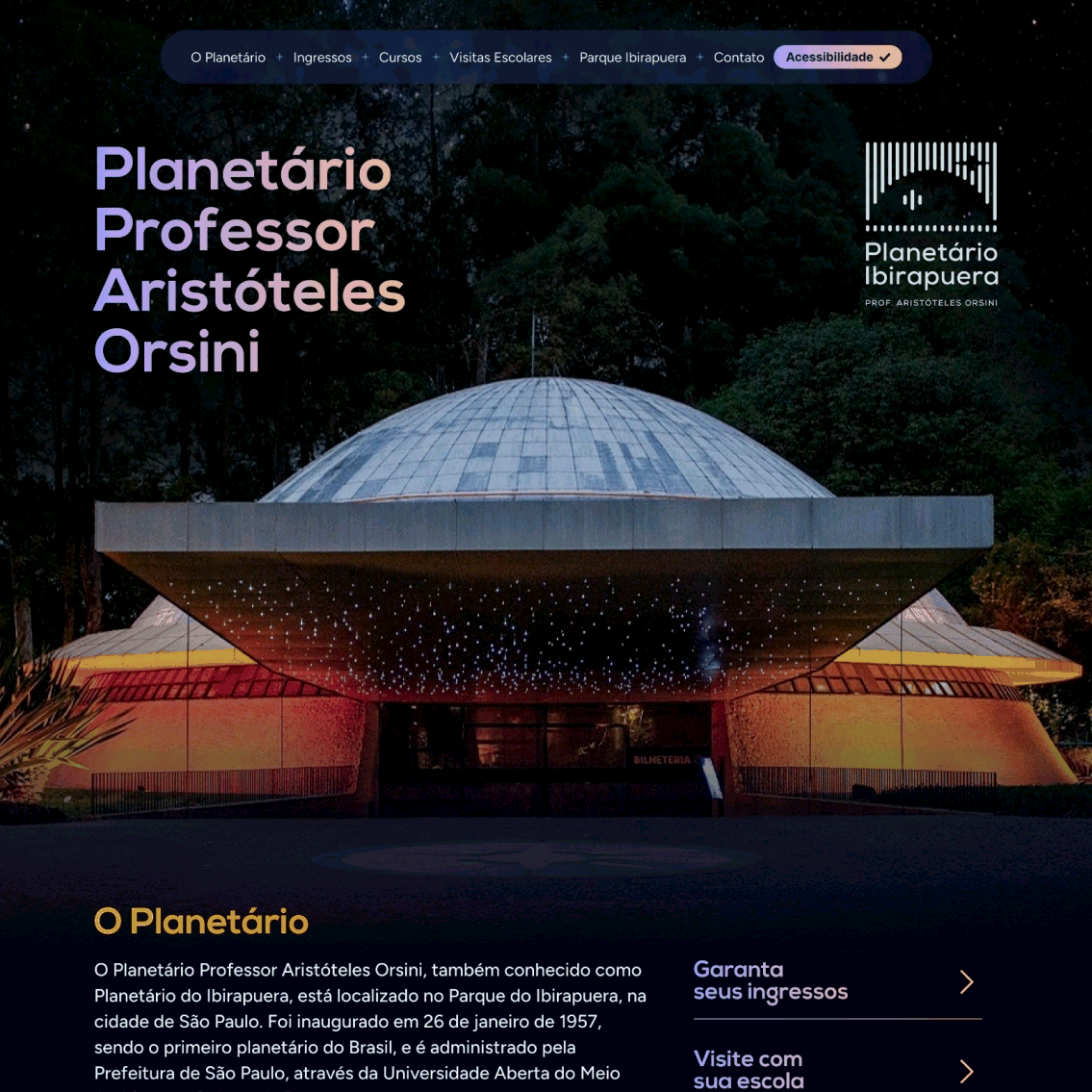 Branding project for Planetário do Ibirapuera - Personal project